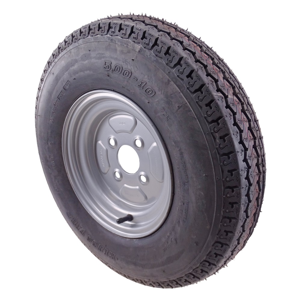 5.00 - 10 Komplettrad Felge 3.50 x 10 LK 4x100 für PKW Anhänger