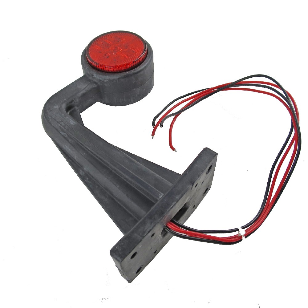 LED Umrissleuchte rot/weiß 160mm 8LED rechtwinklig