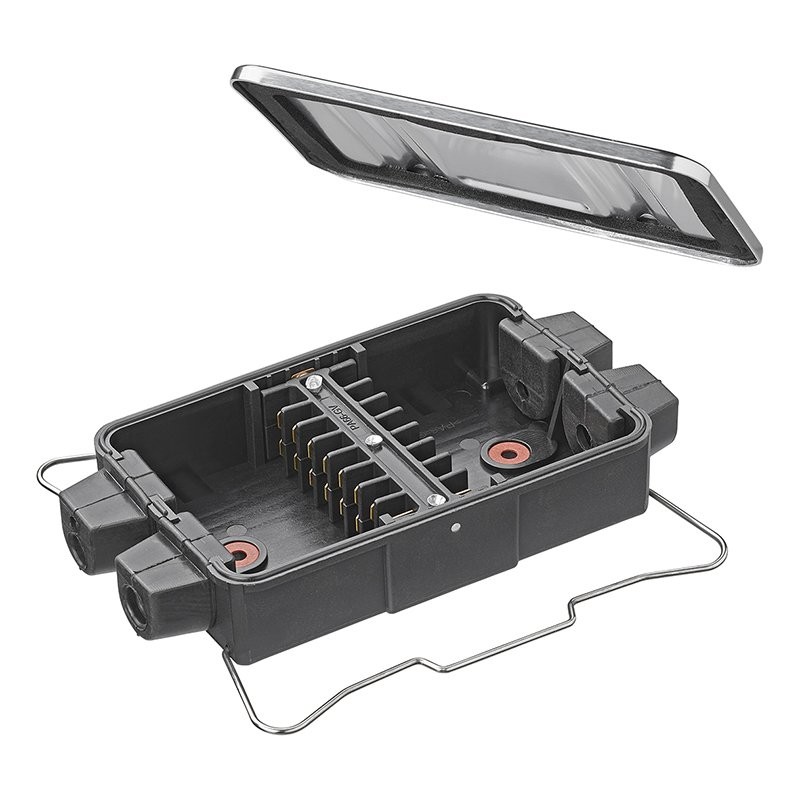 Kabelverbinder Dose / Klemmdose / Verteilerdose mit Metalldeckel